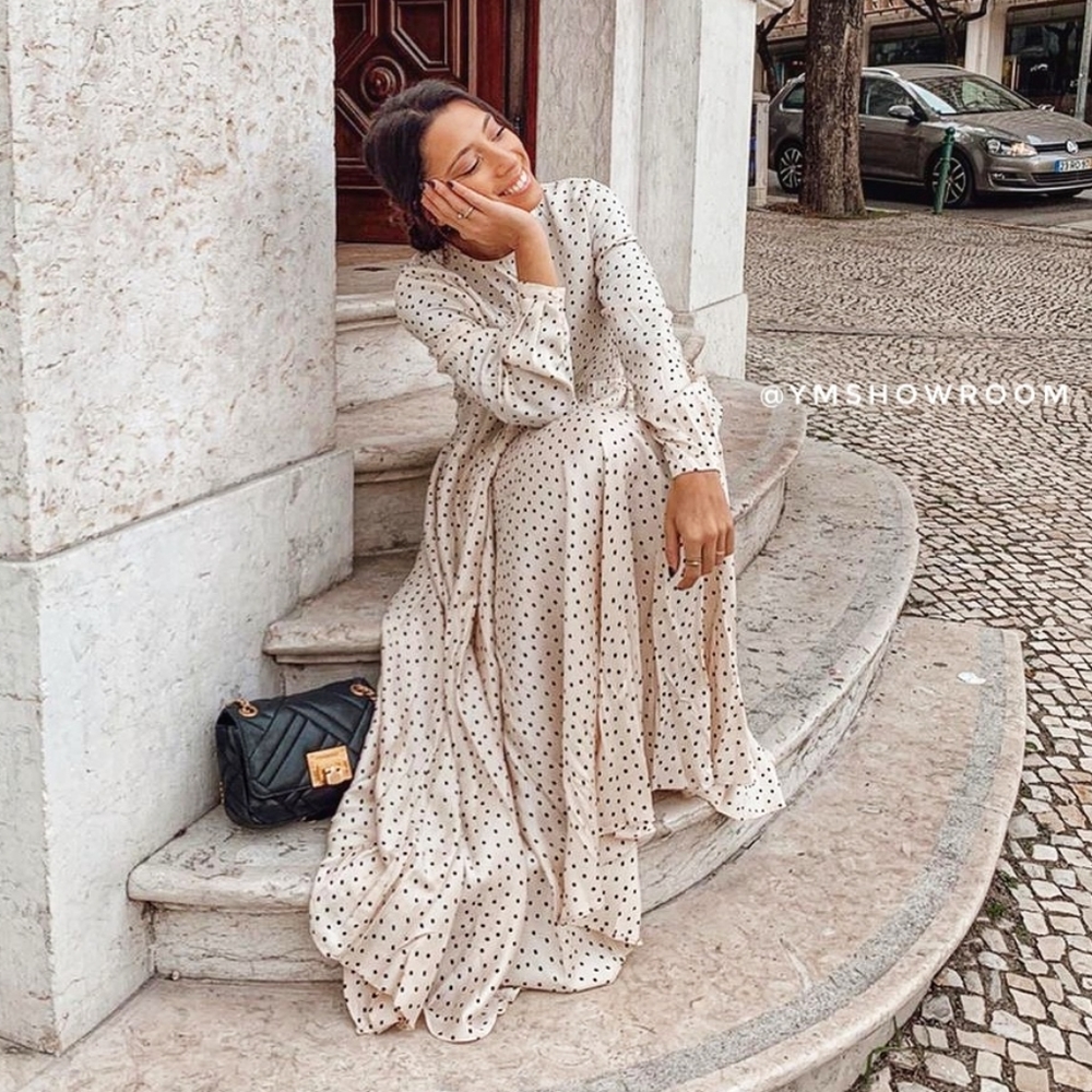 ZARA Wrinkle maxi dress